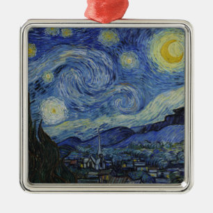 The Starry Night (Vincent van Gogh) (Famous Art) Metal Tree Decoration