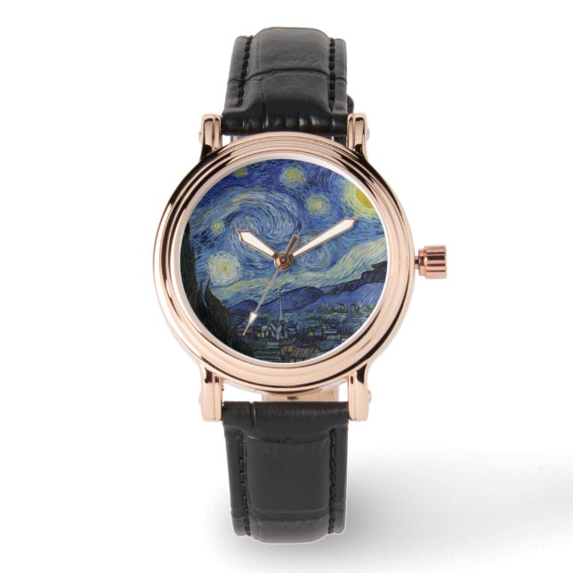 The Starry Night (Vincent van Gogh) (Famous Art) Watch (Front)