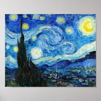 The Starry Night Vincent Van Gogh Landscape Art