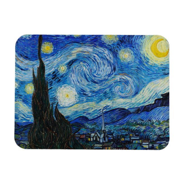 The Starry Night - Vincent Van Gogh Magnet (Horizontal)