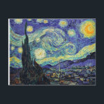 The Starry Night Vincent Van Gogh Postcard<br><div class="desc">This postcard features the painting The Starry Night by Vicent Van Gogh. It is an oil on canvas and it was painted in 1889. The story of Vincent Van Gogh cutting off his ear after a fight with his friend Paul Gauguin is a well-known one and it happened in 1888....</div>