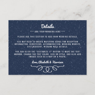 The Starry Night Wedding Collection - Detail Enclosure Card
