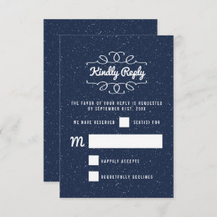The Starry Night Wedding Collection RSVP Card