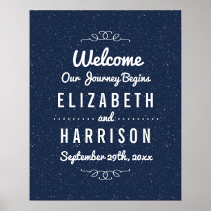 The Starry Night Wedding Collection Welcome Poster