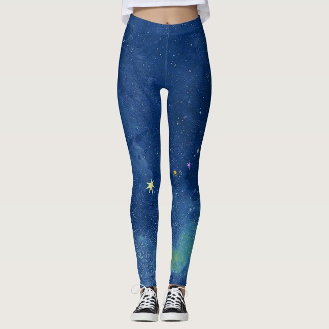  The starry sky  Capri Leggings (Front)