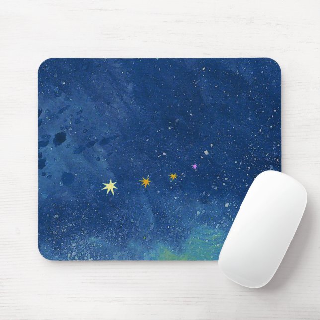  The starry sky illustration     Mouse Mat (With Mouse)