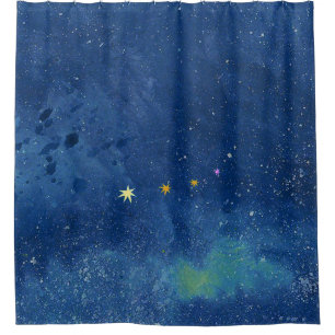 The starry sky  shower curtain