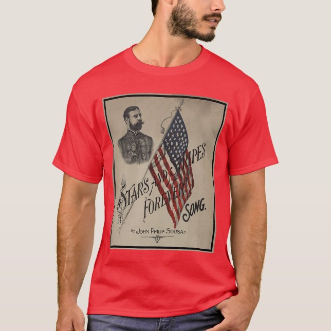 The Stars and Stripes Forever Sheet Music Cover gi T-Shirt (Front)