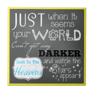 The Stars Appear Inspirational CeramicTile Tile