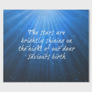 The Stars Shining Bright On The Dear Saviours Birt Wrapping Paper