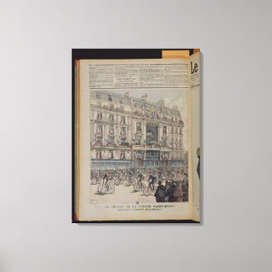 The start of the Paris-Brest bicycle race Canvas Print