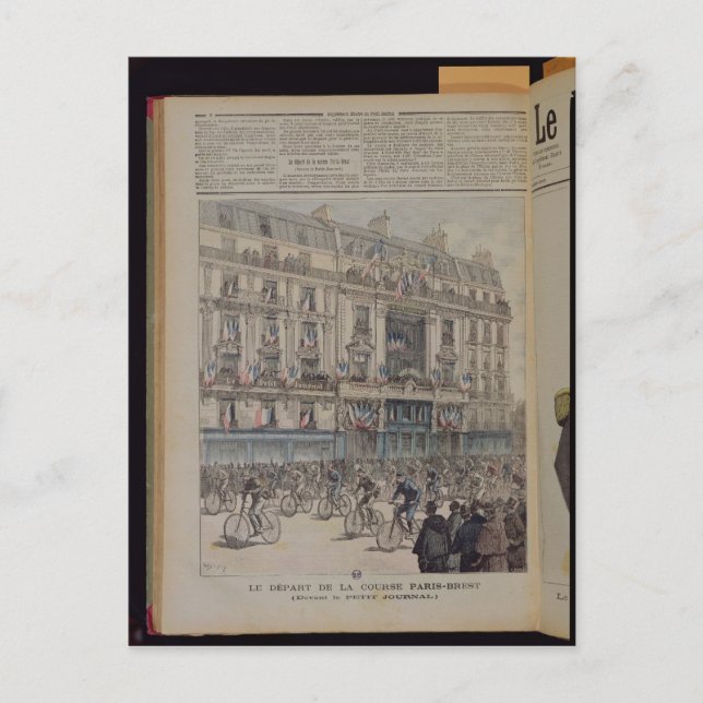 The start of the Paris-Brest bicycle race Postcard (Front)