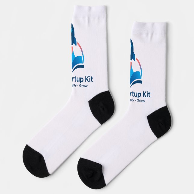 The Startup Kit Rocket Logo Crew Socks  (Left)