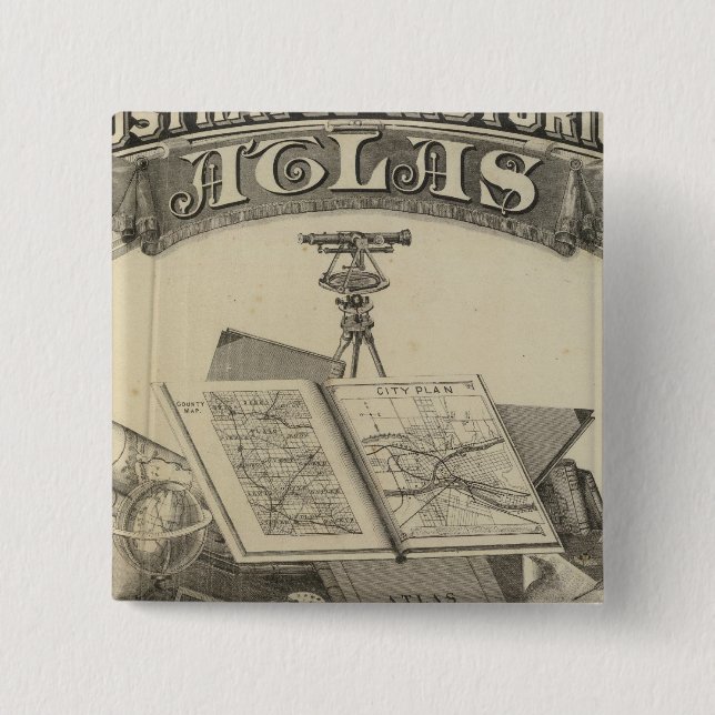 The State of Indiana 15 Cm Square Badge (Front)