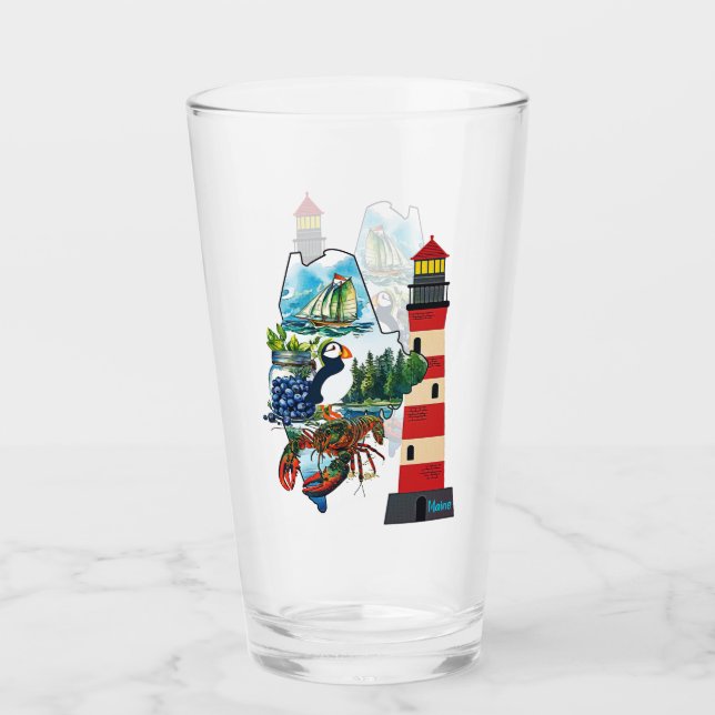The State Of Maine Glass (Front)
