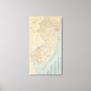 The State of New Jersey, 1877 Canvas Print
