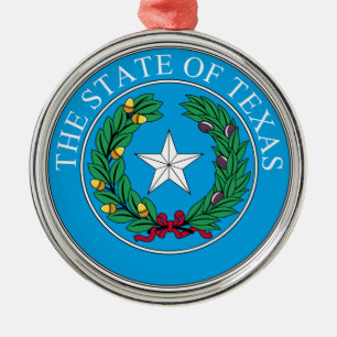 The State Seal of Texas Metal Tree Decoration