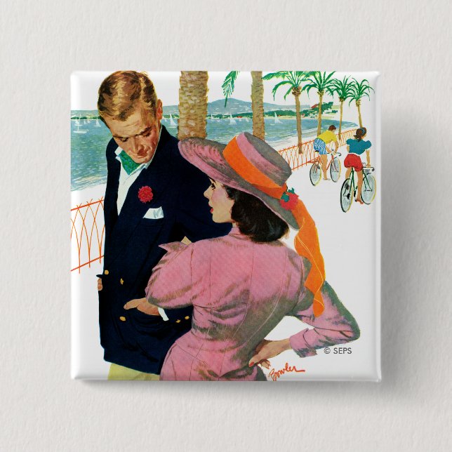 The Stategy of Love 15 Cm Square Badge (Front)