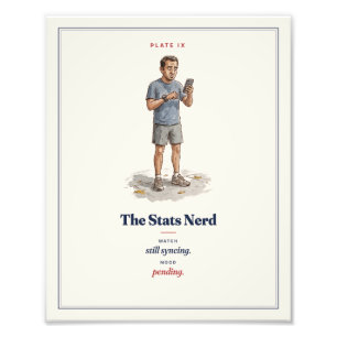 The Stats Nerd Funny Running Field Guide Photo Print