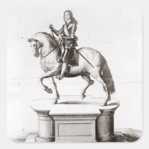 The statue of King Charles at Charing Cross Square Sticker