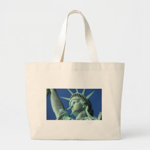 The Statue Of Liberty At New York City Large Tote Bag