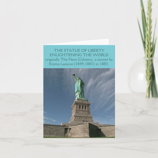 THE STATUE OF LIBERTY ENLIGHTENING THE WORLD CARD (Front)