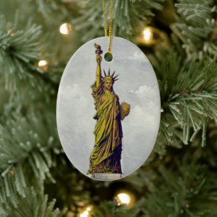The Statue of Liberty, The Great Bartholdi Statue Ceramic Tree Decoration