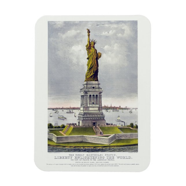 The Statue of Liberty, The Great Bartholdi Statue Magnet (Vertical)