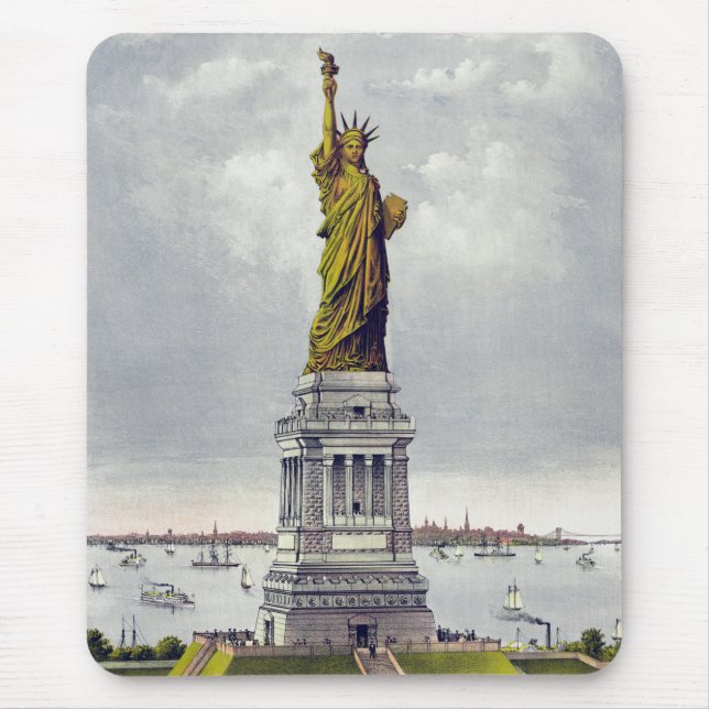 The Statue of Liberty, The Great Bartholdi Statue Mouse Mat (Front)