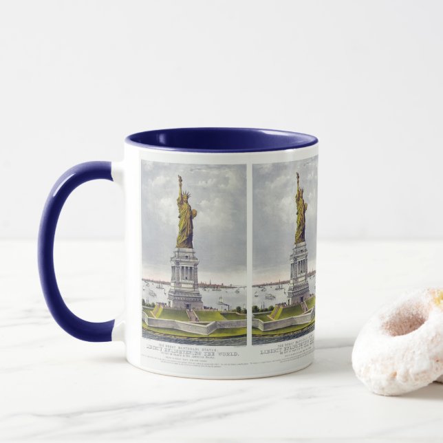 The Statue of Liberty, The Great Bartholdi Statue Mug (With Donut)