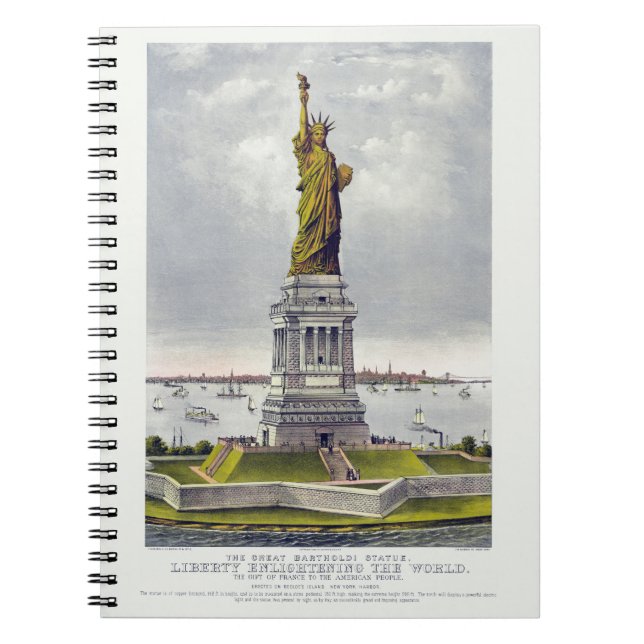 The Statue of Liberty, The Great Bartholdi Statue Notebook (Front)