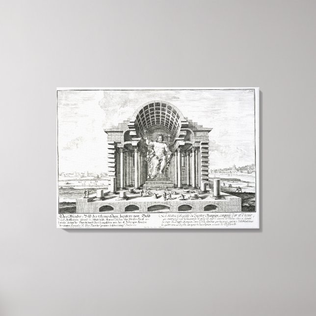 The Statue of Olympian Zeus by Phidias, plate 5 fr Canvas Print (Front)