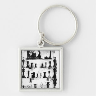 The Staunton Chessmen Patent Drawing Key Ring