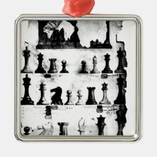 The Staunton Chessmen Patent Drawing Metal Tree Decoration