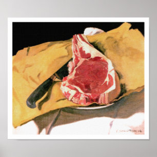 The Steak by Felix Vallotton, 1914 Poster