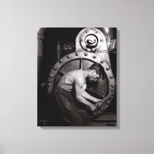 The Steamfitter, 1921. Vintage Photo Canvas Print