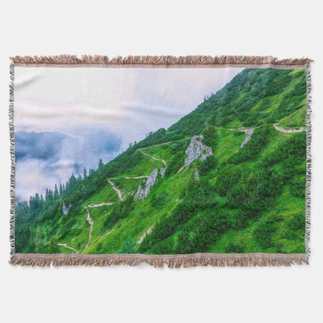 The steep path on the mountain  throw blanket (Front)