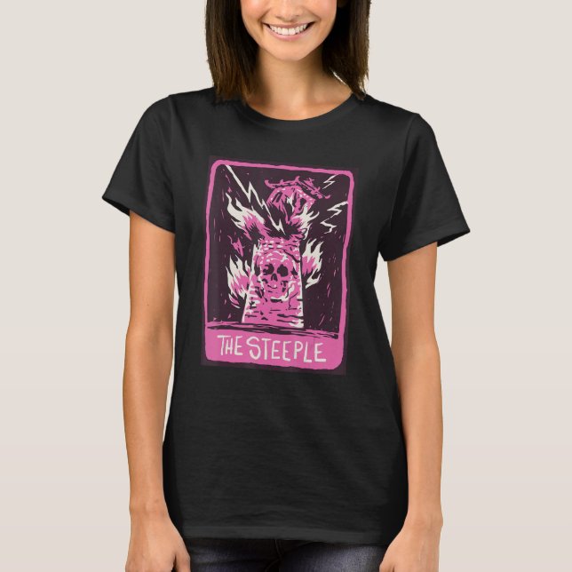 The Steeple Tarot Card Mystical Cards  Occult T-Shirt (Front)