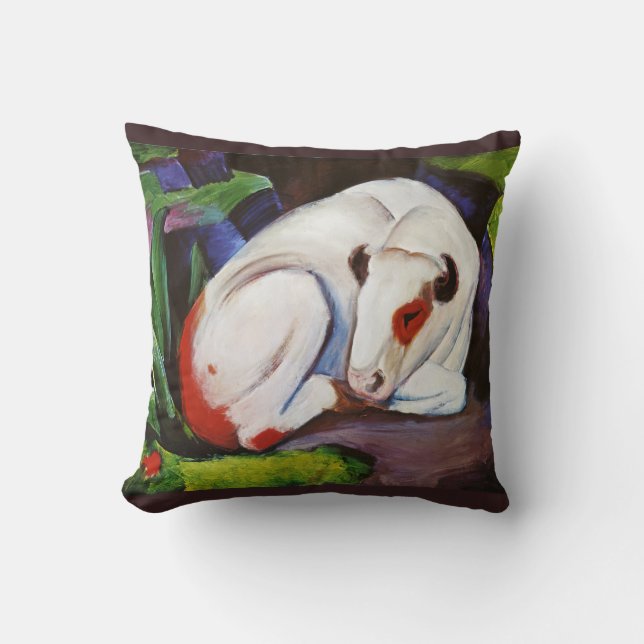 The Steer The Bull, Franz Marc  Cushion (Front)