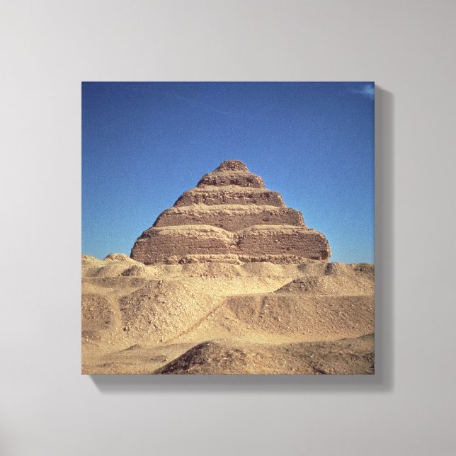 The Step Pyramid of King Djoser, c.2630-2611 BC Canvas Print (Front)