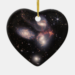 The Stephan's Quintet Galaxies JWST Ceramic Tree Decoration