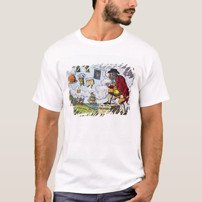 The Stepping Stone,John Bull peeping into T-Shirt (Front)