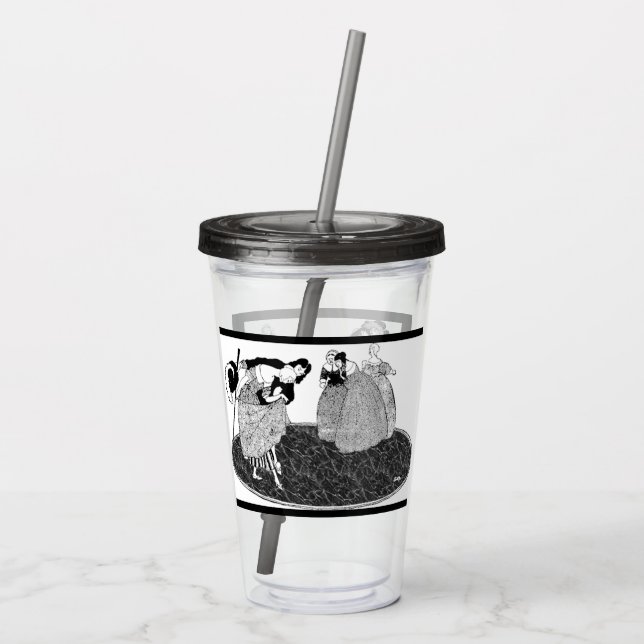 The Stepsisters Vintage Cinderella Prince Charming Acrylic Tumbler (Back)