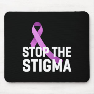 The Stigma End Addiction Purple Ribbon Awareness Mouse Mat