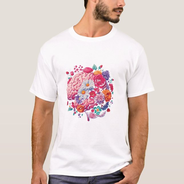 The Stigma Floral Brain T-Shirt (Front)