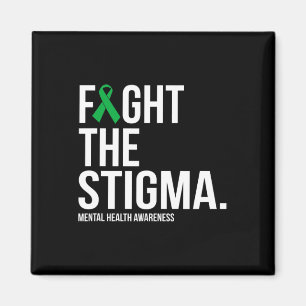 The Stigma Green Ribbon Mental Health Magnet
