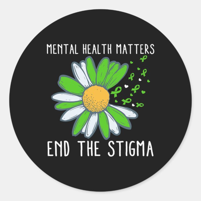 The Stigma Mental Health Awareness 1  Classic Round Sticker (Front)