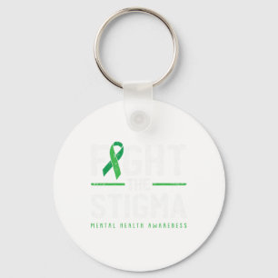 The Stigma Mental Health Awareness Green Ribbon 1 Key Ring