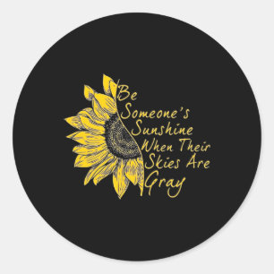 The Stigma Mental Health Awareness Sunflowers  Classic Round Sticker