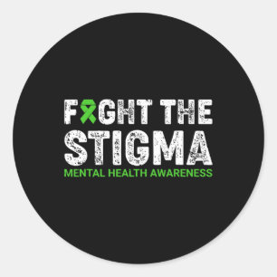 The Stigma Mental Health Awareness Warrior Counsel Classic Round Sticker
